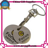 Metal Key Chain with Trolley Coin