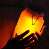 Solar Jar Light as Christmas Decoration