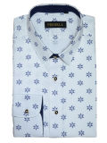 China Manufacturer Regular Fit Classic Collar Cotton Print Fashion Men Shirts