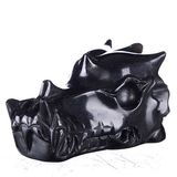 Natural Black Stone Carved Dragon Skull Carving #7y89, Crystal Healing