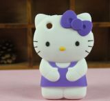 Hello Kitty 3D Cartoon Silicone Mobile Phone Case (BZ-MC018)
