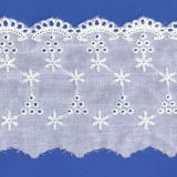 Embroidered Lace, Cotton Lace Trimming for Women's Garmengts