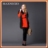 Short Sleeve Fashion Sweater Coat&Clothes with Turndown Collar for Women