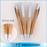 Eco-Friendly Bamboo Ballpoint Pen with Plastic Clip