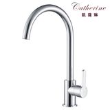 Brass Single Hole Single Handle Sink Faucet in Chrome (23809)