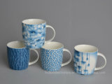 2015 New Design Porcelain Blue Coffee Mugs