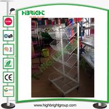 Sturdy Wire Freestanding Display Basket Rack