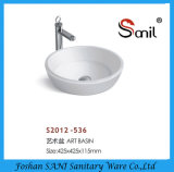 Round Bathroom Vitreous China Bowl Sink for Above Counter (S2012-536)