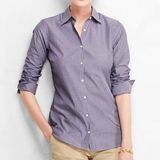 Cotton Striped Long Slleves Slim Fit Ladies Shirts (WXW2188)