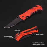 Survival Knife with Belt Cutter & Bottle Opener (#3950)