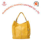 Hot Sale New Europe Design Lemon Yellow PU Handbag (GUS14D-100-5)