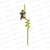 3D Doll Figurine with Spiral Straw