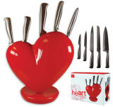 Heart Knife Block Red (HKB1223)
