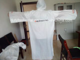PEVA 0.08mm-0.15mm White Raincoat (logos on sleeves)