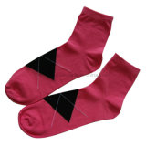 Argyle Design Women Cotton Socks (WS-47)
