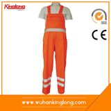 Workwear Fashion Orange Reflective Tape Hi Vis Overall Bibpants