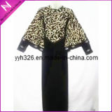 New Design Chiffon Embroidered Long Sleeve Kaftan Abaya Muslim Long Dress