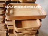 Bamboo Tea Food Coffee Fruit Serving Tray Tableware Storage Organizer Hb414