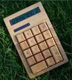Environmental Bamboo Solar Power/Energy Calculator for Office Gift