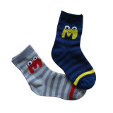 Striped Cotton Baby Socks with Jacquard Bs-69