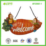 Bees Carrots Welcome Sign Decoration for Hanging (NF13067-1)