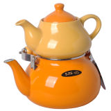 1 L Ceramic Teapot and 2.5L Iron Teapot Set