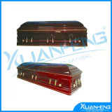 Solid Paulownia Wood Coffin with Metal Handle