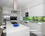 Modern White High Gloss Lacquer Finish with Island, Hot Sell