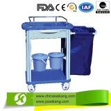 Medical ABS Laundry Collecting Trolley with Casters