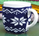 Hand Knit Cup Cozy in Beach Mug Sweater