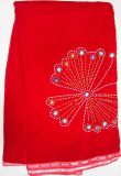 African Women Velvet Fabric for Making Dress Cl4032-Red