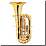 3 Valves Gold Lacquer Bb Key Rotary Tuba (TU9910)