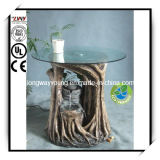 29 Inches Fiberglass Imitation Root-Carving Water Fountain