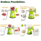 Kitchen Basics 3-in-1 Meat Grinder and Vegetable Grinder/Mincer 3 Size Sausage