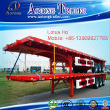40ft Container Flatbed Trailer with 385/65r22.5 Single Tire for Tanzania