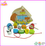 Wooden Animal Design Baby Educational Play String Beads Toy (W11E009)