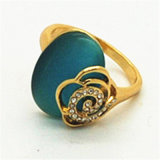 Fashion Jewelry Ring Green Gemstone Ring Jewellery (RA06493R1W0027)