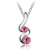 Elegant Austrian Crystal Pendant Necklace Imitation Jewellery