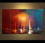 Seascape Sailing Boat Oil Painting