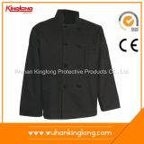 Black Color Fabric Button High Duty Cook Jacket