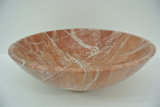 Modern Marble Coral Red Marble Sink