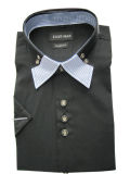 Quality Guaranteed Garments , Men Montaged Color Short Sleeve Shirts