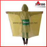 Plastic Yellow Promotional Rain Poncho Raincoat (YB - 1443)