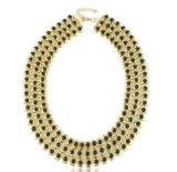 Fashion Jewelry Triplex Row Alloy Necklace (XL9201)