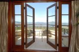 New Design Beautiful Wood Glass Balcony Door, French Door
