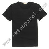 Wholesale Men's Cheap Promotional Plain Black T-Shirt