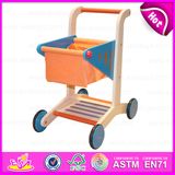 2015 Newest Wooden Walker Trolley Toy, Multifunctional Trailer Wooden Children Walker Toy, Wooden Baby Walker Shopping Toy W16e016