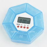 Pretty Plastic Weekly Medicine Box Timer with 7 Compartments