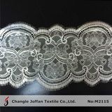 White Tulle Scalloped Lace for Dress Material (M2115)