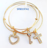 Fashion Jewelry Heart & Cross Alloy Bracelet Fashion Jewelry (SFB0197A1)